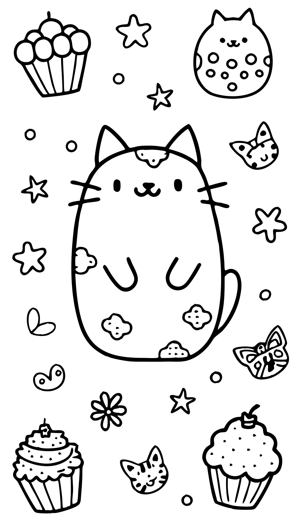 pusheen printable coloring pages